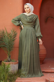 Khaki Modest Prom Dress 44591HK - 2
