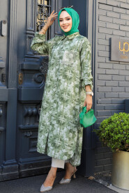 Khaki Modest Top 10539HK - 4