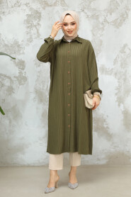 Khaki Modest Top 45071HK - 2