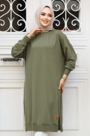 Khaki Modest Tunic 30645HK - 2