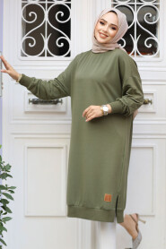 Khaki Modest Tunic 30645HK - 3