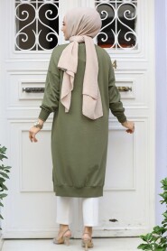 Khaki Modest Tunic 30645HK - 4