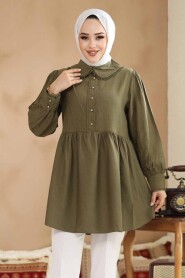 Khaki Modest Tunic 40691HK - 2