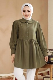 Khaki Modest Tunic 40691HK - 3