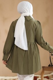 Khaki Modest Tunic 40691HK - 4