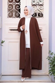 Kimono Brown Modest Three-Piece Set 76001KH - 2