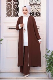 Kimono Brown Modest Three-Piece Set 76001KH - 3