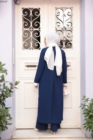 Kimono Navy Modest Three-Piece Set 76001L - 4