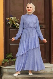 Lavander Hijab Dress 1472LV - 1