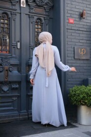 Lavender Flower Hijab Dress 2703LV - 4
