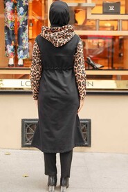 Leopard Hijab Coat 1516LP - 3