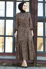 Leopard Hijab Dress 27620LP - 2