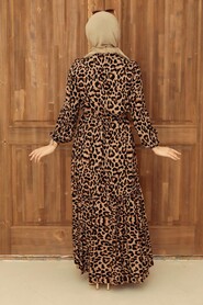Leopard Hijab Dress 27623LP - 2