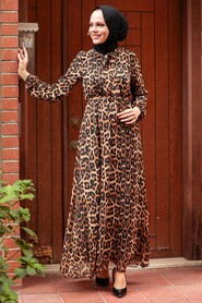 Leopard Hijab Dress 30502LP - 1