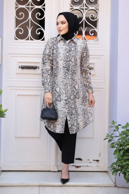 Leopard Hijab Tunic 11529LP - NEVA STYLE
