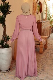 Light Dusty Rose Hijab Dress 30060AGK - 2