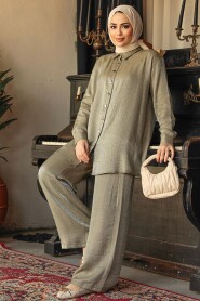 Light Khaki Modest Dual Suit 12541AHK - 1
