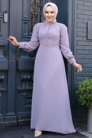 Light Lila Hijab Dress 2703ALILA - 2