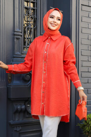 Light Red Modest Tunic 10522AK - 2