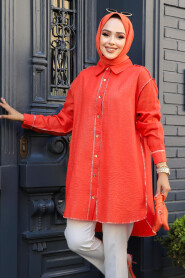 Light Red Modest Tunic 10522AK - 1