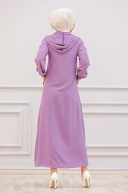 Lila Hijab Coat 3729LILA - 2