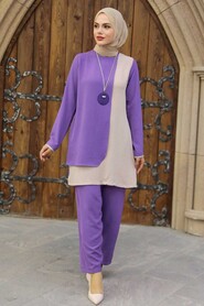 Lila Hijab Double Suit 52132LILA - 2