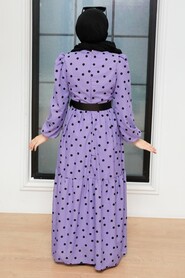 Lila Hijab Dress 12250LILA - 3
