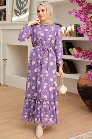 Lila Hijab Dress 13311LILA - 2