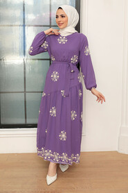Lila Hijab Dress 1332LILA - 1