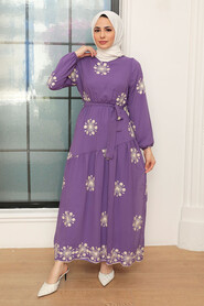 Lila Hijab Dress 1332LILA - 2