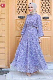 Lila Hijab Dress 14230LILA - 1