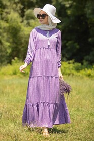 Lila Hijab Dress 1627LILA - 2