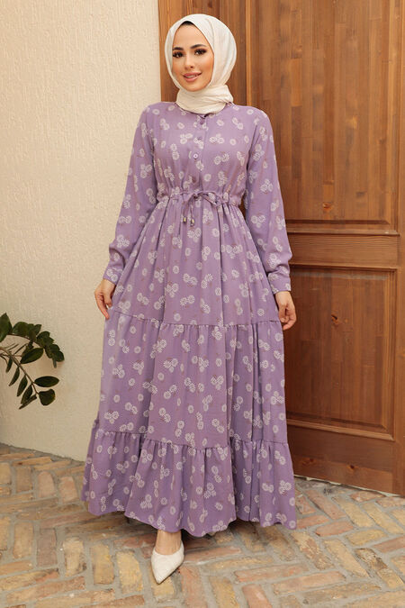 Lila Hijab Dress 22152LILA - NEVA STYLE