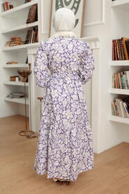 Lila Hijab Dress 22923LILA - 2