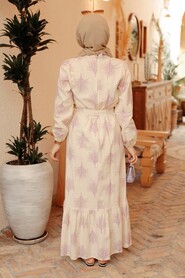 Lila Hijab Dress 23121LILA - 3