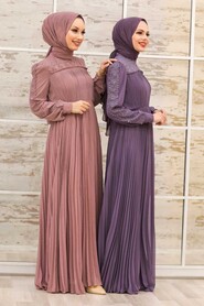Lila Hijab Dress 27140LILA - 2