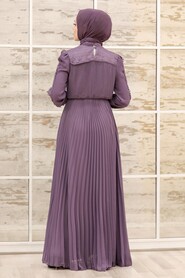 Lila Hijab Dress 27140LILA - 3
