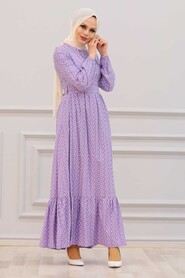 Lila Hijab Dress 28480LILA - 1