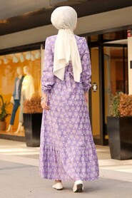 Lila Hijab Dress 2848LILA - 5