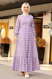 Lila Hijab Dress 2848LILA - 2