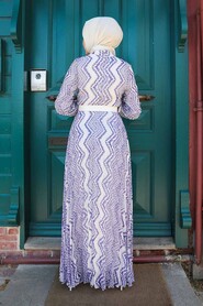 Lila Hijab Dress 2851LILA - 2