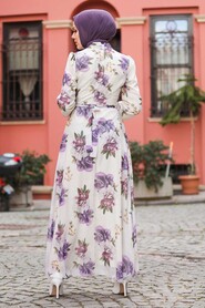 Lila Hijab Dress 28901LILA - 4