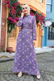 Lila Hijab Dress 2923LILA - 2