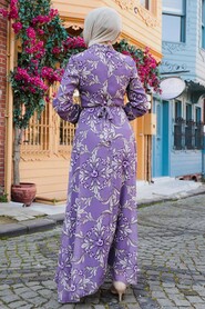 Lila Hijab Dress 2923LILA - 3
