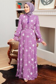 Lila Hijab Dress 32944LILA - 1