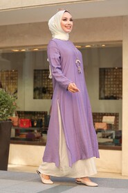 Lila Hijab Dress 3332LILA - 2