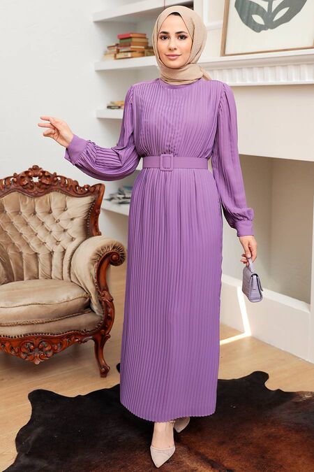 Lila Hijab Dress 3369LILA - NEVA STYLE