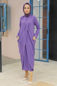 Lila Hijab Dress 34281LILA - 2