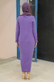 Lila Hijab Dress 34281LILA - 3