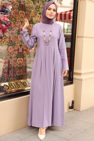 Lila Hijab Dress 34292LILA - 3